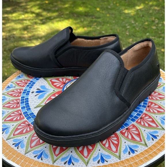 Nurse Mates Women’s 10M Adela Black Leather Slip-On Loafers Comfort Work Shoes - Picture 1 of 7